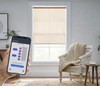 Home Decorators Smart Roller Shade 34.25" x 72" Powered by Hubspace Fabric Linen gallery