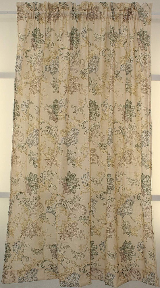 STUNNING Embroidered Providence Scroll Panel OR Valance Paisleys Ferns Foliage