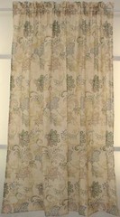 STUNNING Embroidered Providence Scroll Panel OR Valance Paisleys Ferns Foliage
