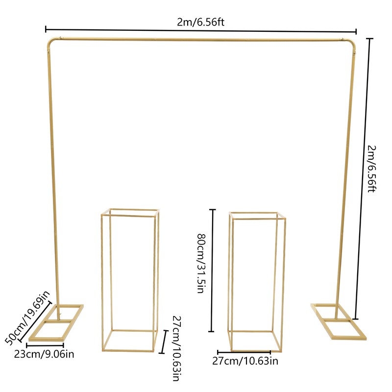 Modern Gold Metal Wedding Backdrop Stand Balloon Stand with Flower Stands gallery