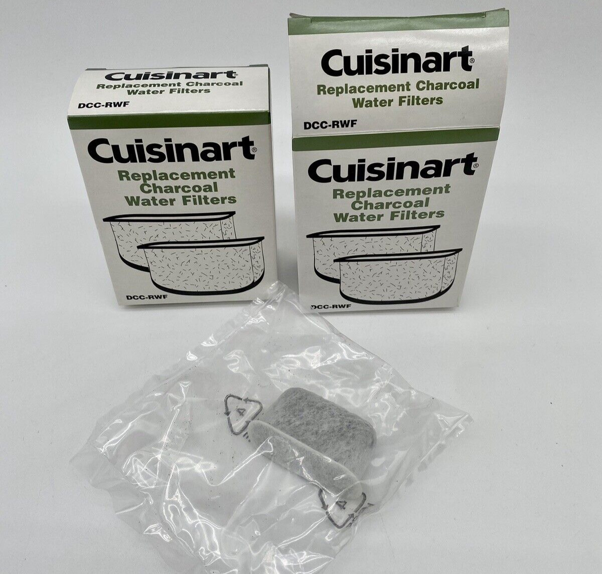 2 Pack Box PLUS 1 Cuisinart DCC-RWF Replacement Charcoal Water Filter White gallery