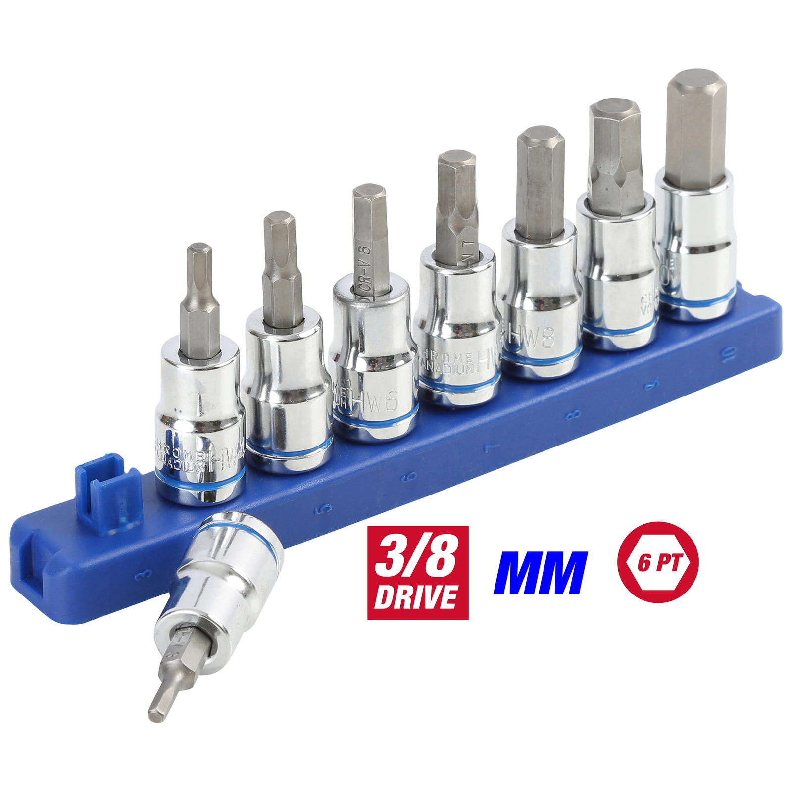 9-Piece 3/8-inch Drive,Metric Hex Socket Bit Set for Automotive and DIY Projects gallery