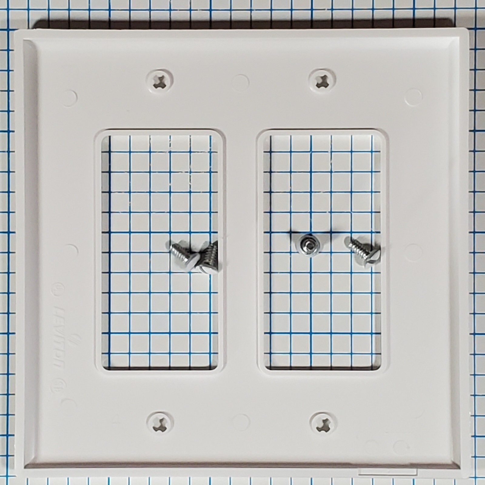 Leviton White 2 Gang Decorator Rocker Mid-Size Wallplate Cover PJ262-W gallery