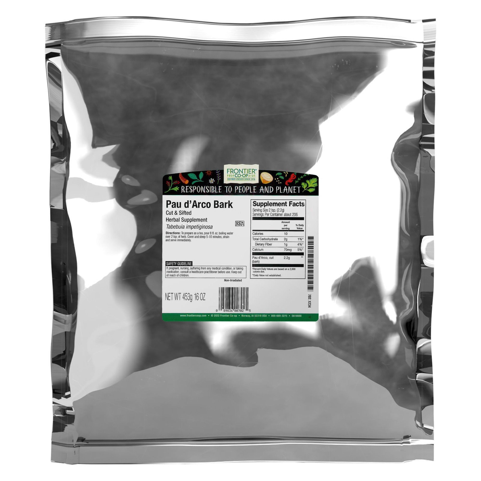 Frontier Co-op Pau d'Arco Bark, Cut & Sifted, 16 Ounce (Pack of 1), No Color gallery