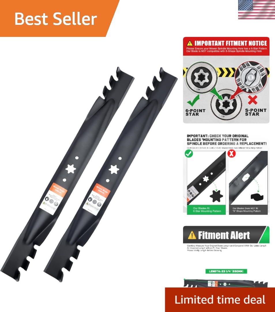 46-Inch Cub Cadet Mower Blades For XT1 & XT2 - Mulching & High-Lift gallery