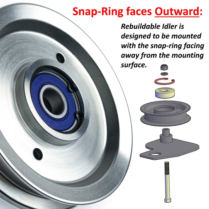 BIGBearing Idler for BadBoy 5.75" Revolt Revolt-SD Raider 34" 36" 42" 2020-2025 gallery