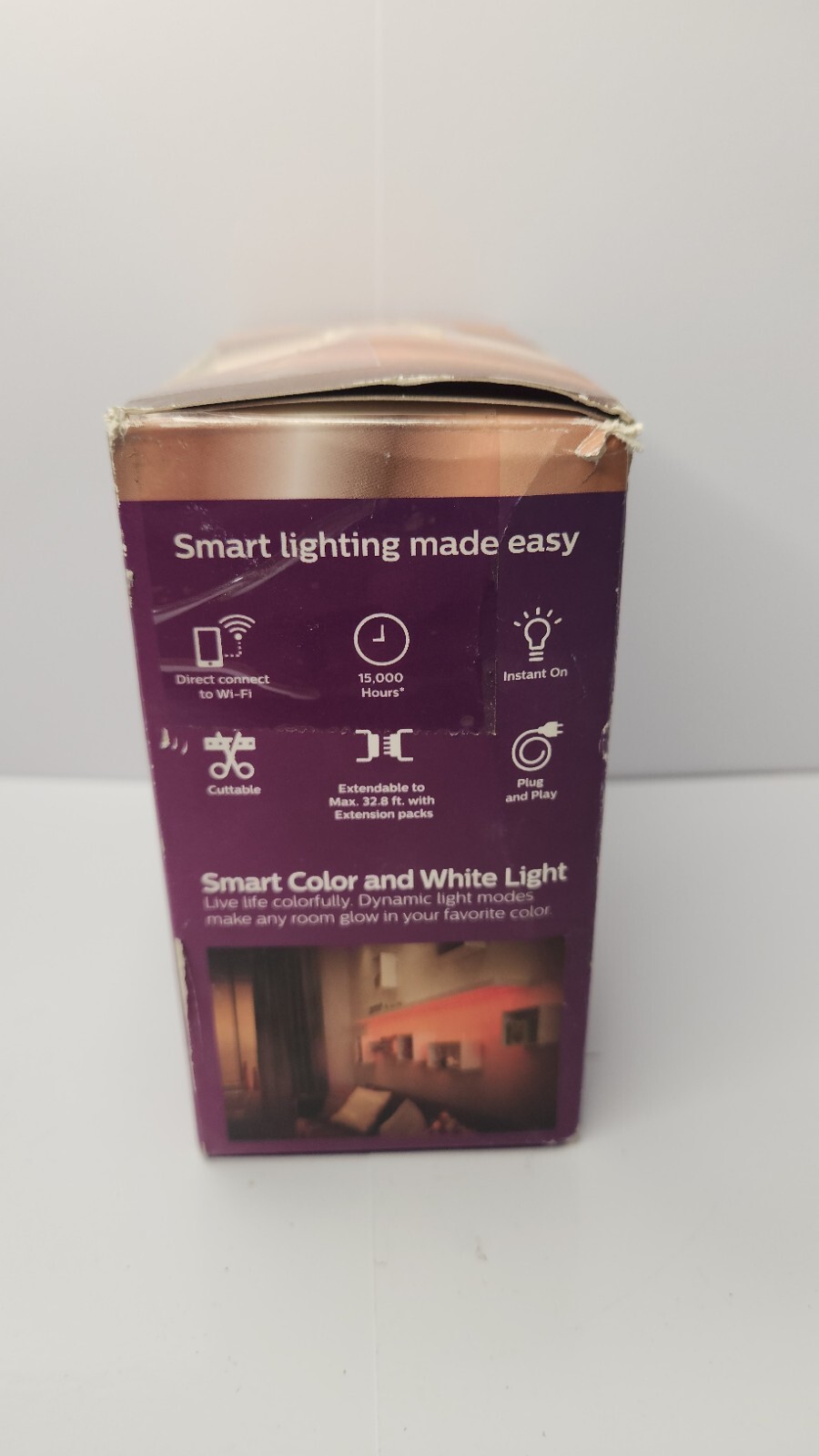 PHILIPS FULL COLOR WIFI LED 6.5FT LIGHT STRIP 1600LM 20W WIZ CONNECTED APP gallery
