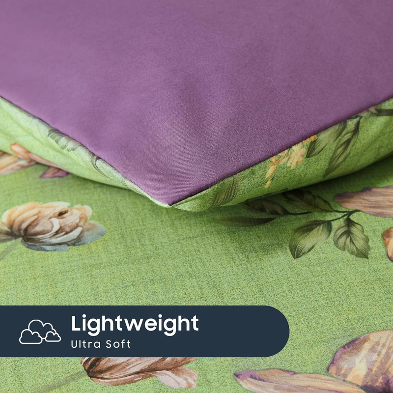 Clematis Flower Patterned/Cottagecore Cottage/Botanical Comforter Sets - GG Home gallery