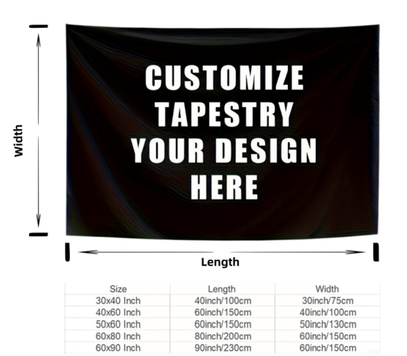 Personalized Custom Tapestry Unique Wall Hanging Backdrop for Home & Room Decor gallery