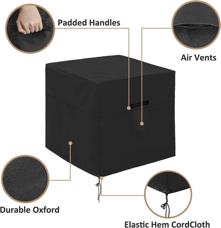 Universal 34” Air Conditioner Cover - Superior Winter Protection in Black gallery