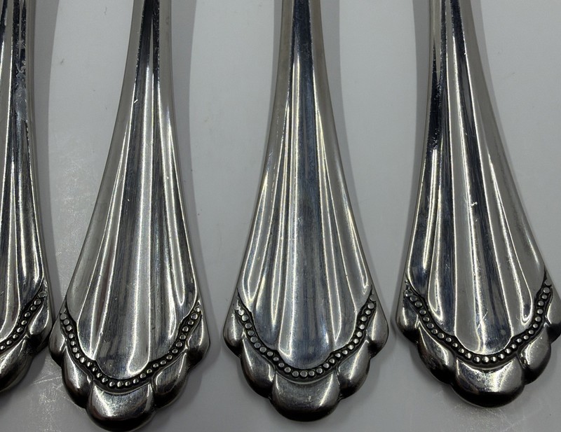 ONEIDA Stainless MARQUETTE Set 6 DINNER FORKS 7 3/4" Glossy Community USA Cube gallery