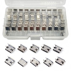 100 PCS 10-Model Type-C USB 3.1 Charging Dock Port Connector Kit 6-pin 16-pin