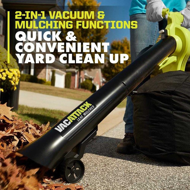 RYOBI Leaf Vacuum/Mulcher 40-Volt Lithium-Ion Cordless Battery/Charger Included gallery