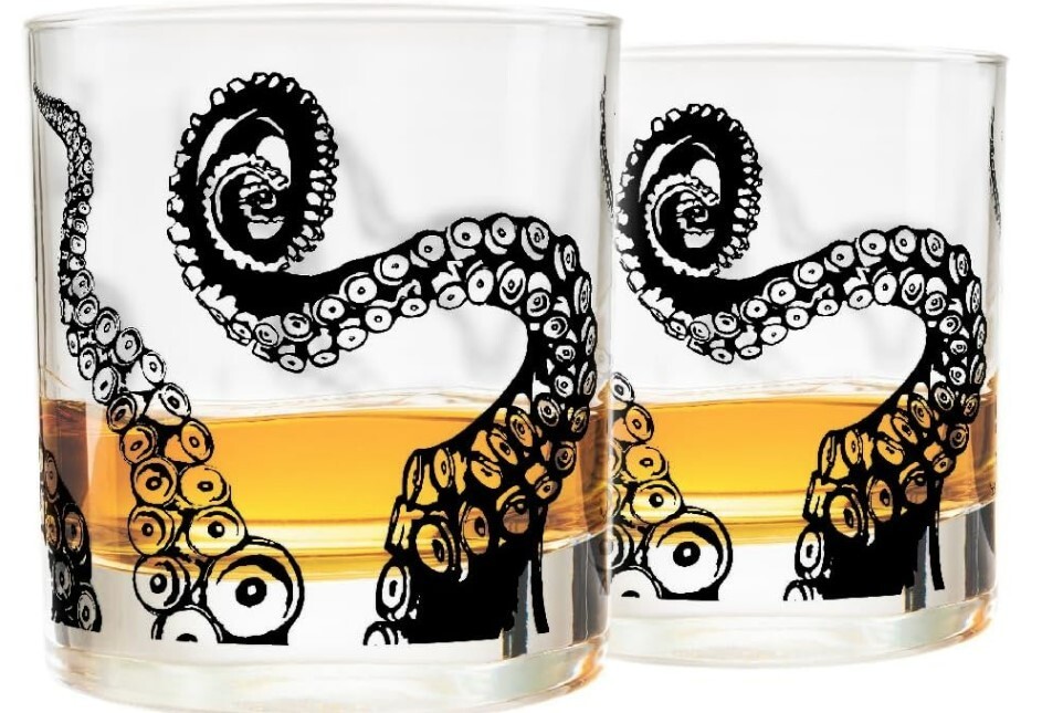 Greenline Goods Whiskey Glasses - 10 Oz Tumbler Gift Set Kraken Whiskey set of 2 gallery