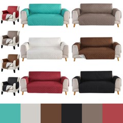 Quilted Sofa Couch Cover Waterproof Pet Kid Pad Mat Protector Slipcover Non-slip
