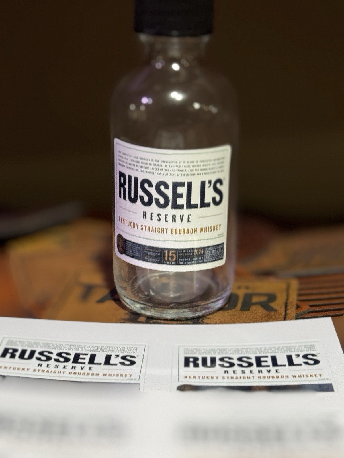 Russell’s Reserve 15 Year - Mini Taster Bottle Labels - Full Set Of 6 Labels gallery