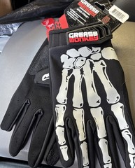 Grease Monkey Touch Screen Bones Extreme Black Out Mechanic Work Gloves (Large)