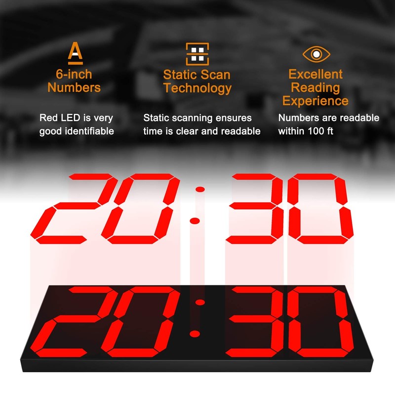 LED Large Digital Wall Clock, Oversize Wall Clock with 6â€ Numbers, Remote Con gallery
