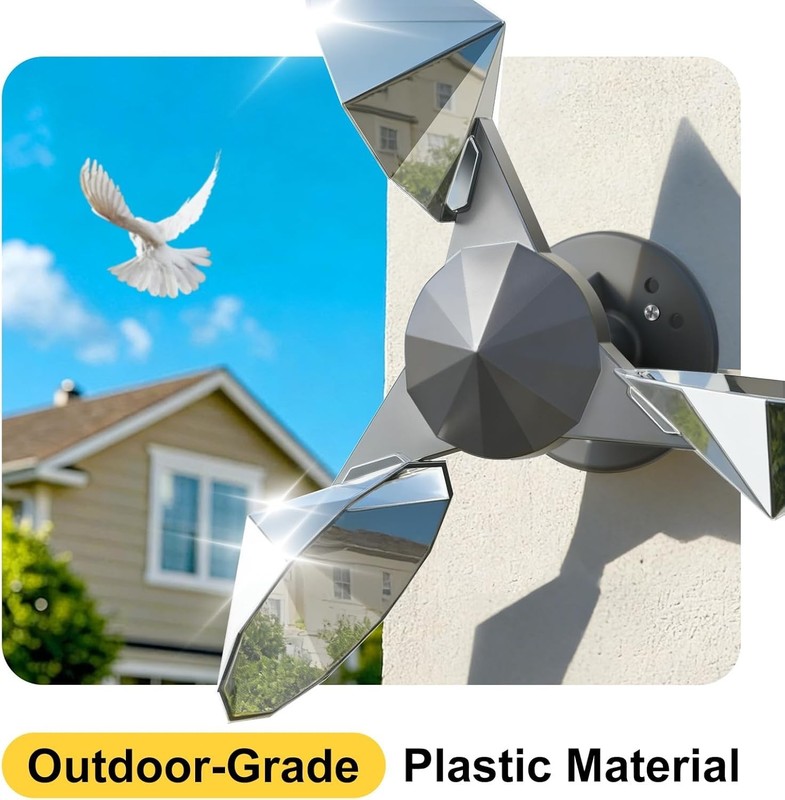 Reflective Bird Scare Device Spinner Repellent for Pigeons Sparrows Garden Roof gallery