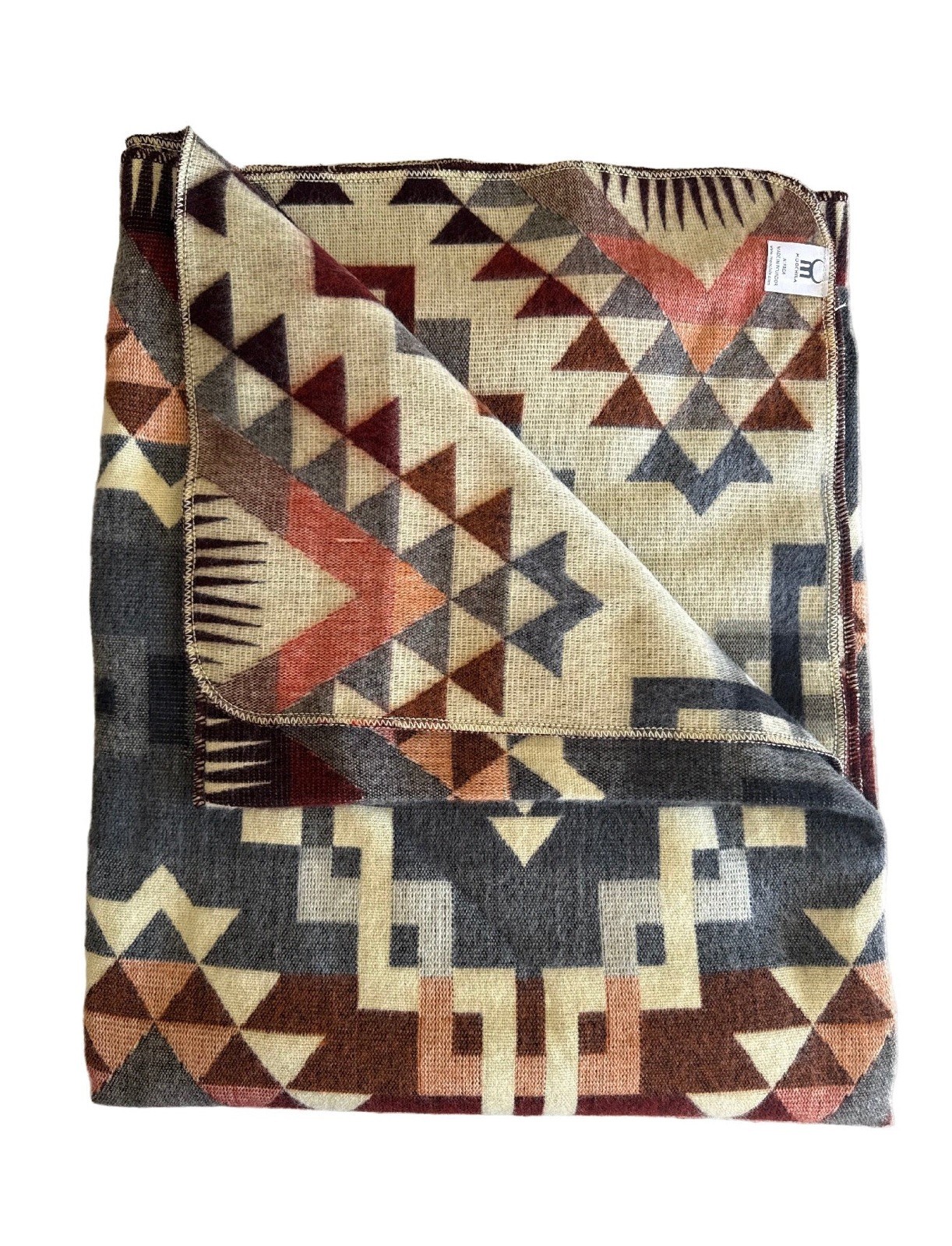 Alpaca Blanket - Cozy Colorful Native Pattern Throw - Made in Ecuador - 202621 gallery