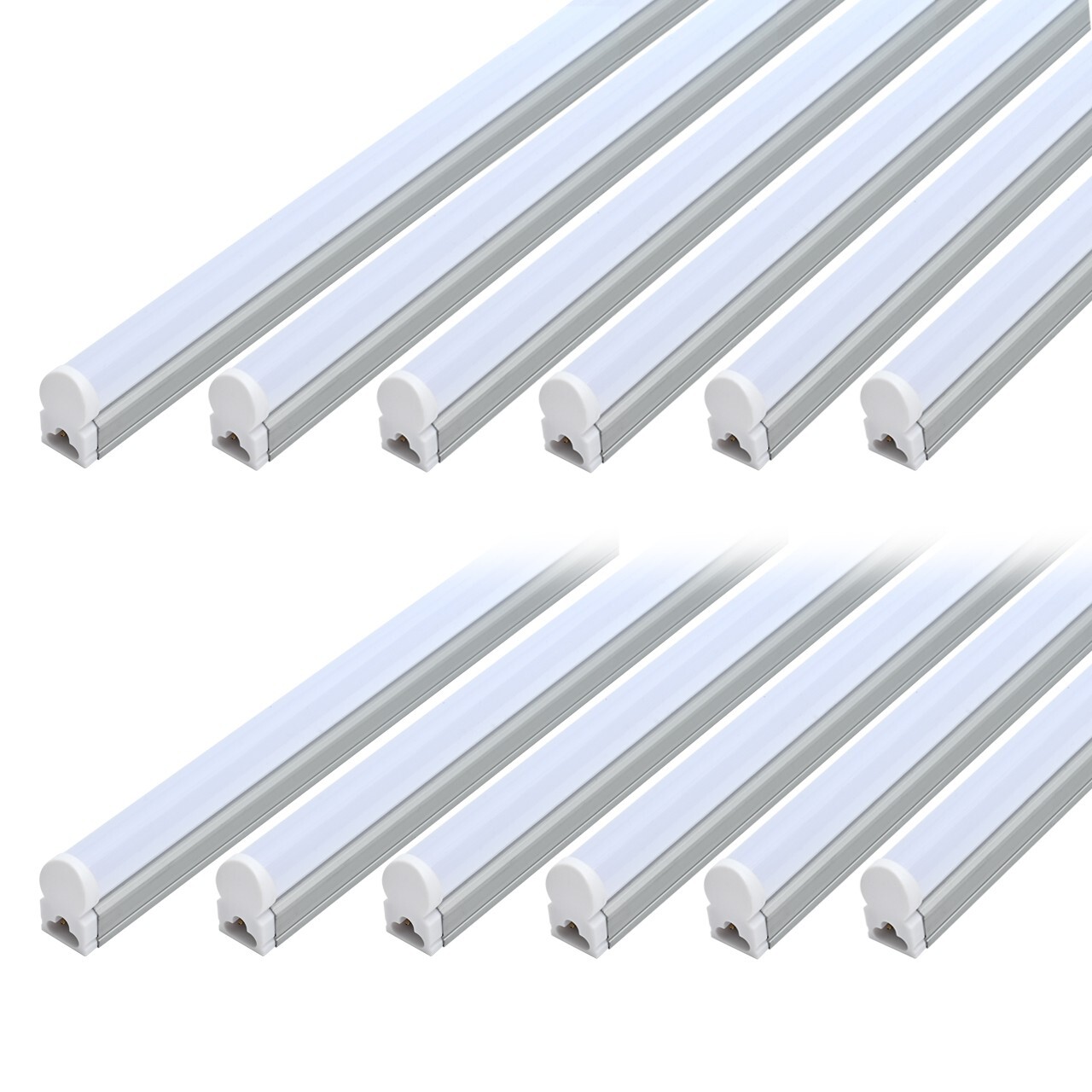 12 Pack LED T5 Integrated Single Fixture 4FT 20W LED Shop Ceiling Under Lights gallery