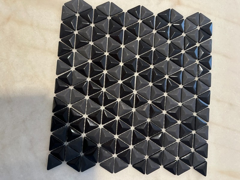 Black Triangle Matte and Glossy Mixed Mosaic Glass gallery