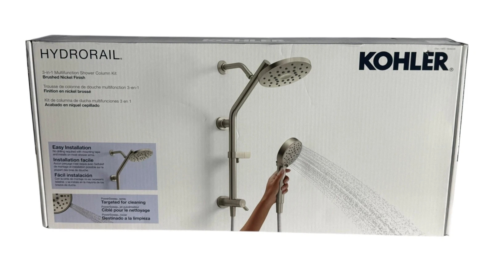 Kohler Hydrorail Shower System 3-in-1 Multi Function Complete Set Brushed Nickel gallery