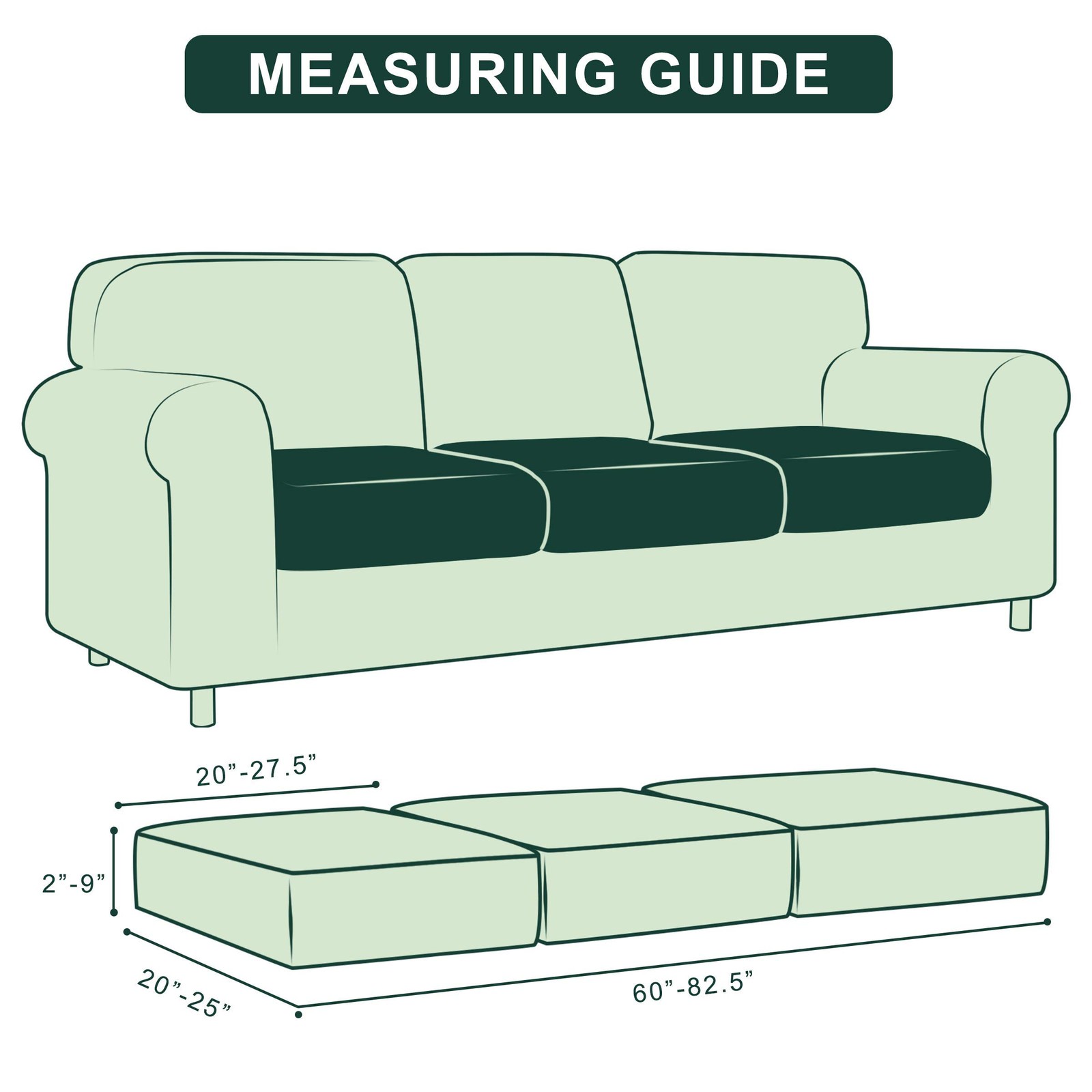 Stretch Couch Cushion Slipcovers Reversible Cushion Slipcovers Sofa Cushion C... gallery