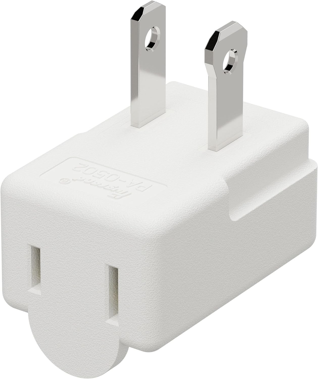 Polarized 2-Prong L Type Adapter, Vertical Right Angled Down Angle AC Adapter wi gallery