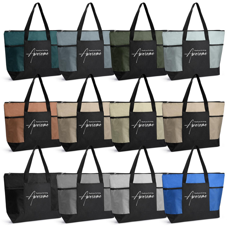 Paterr 12 Pcs Nurse Appreciation Week Gifts Bulk Inspirational Zipper Tote Bag gallery