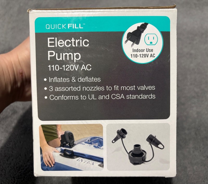 Intex Quick Fill Electric Air Pump 120V AC 3 Nozzles 66659WS Inflate/Deflate New gallery