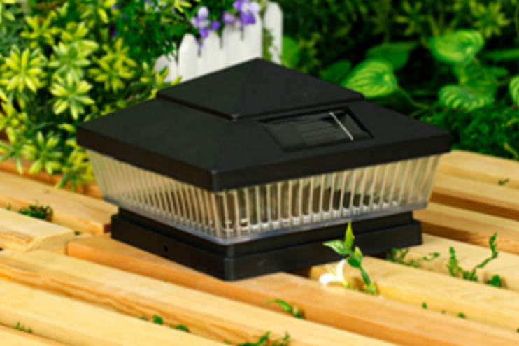 10-Pk Black Solar LED Cap Light For 4"x4"/5"x5"/6"x6" Wood/PVC/Vinyl Fence Post gallery