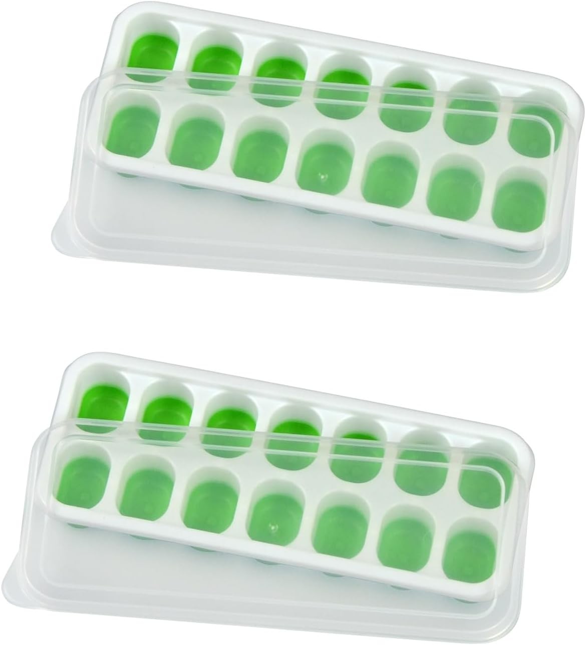 Ice Cube Tray with Lid, Easy-Release, Flexible, Ice Cube Tray, Spill-Resistant, gallery