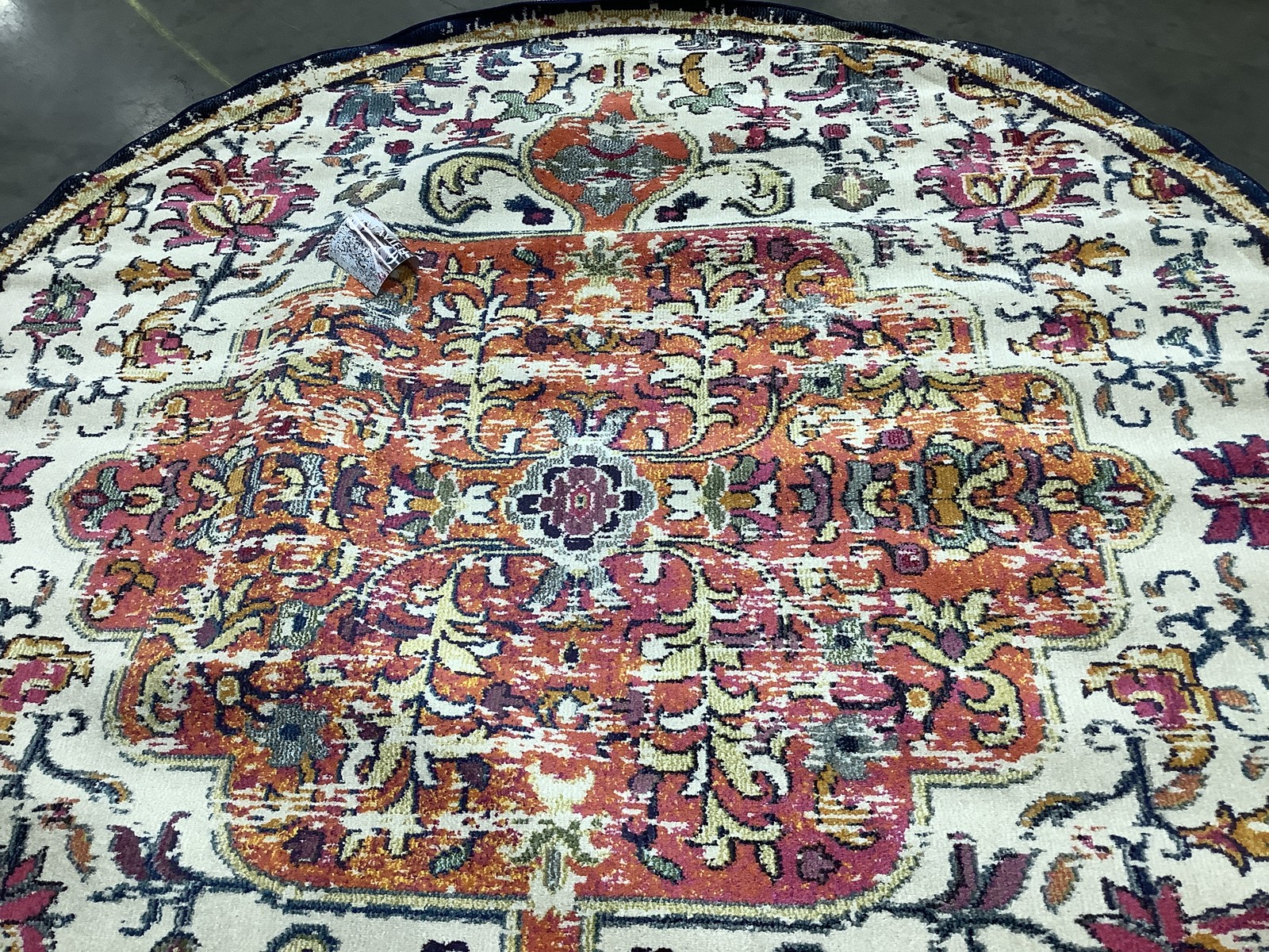 IVORY ORANGE 9'-0" x 9'-0" Broken Thread Rug Reduced Price 1172684431 MAD447A-9R gallery