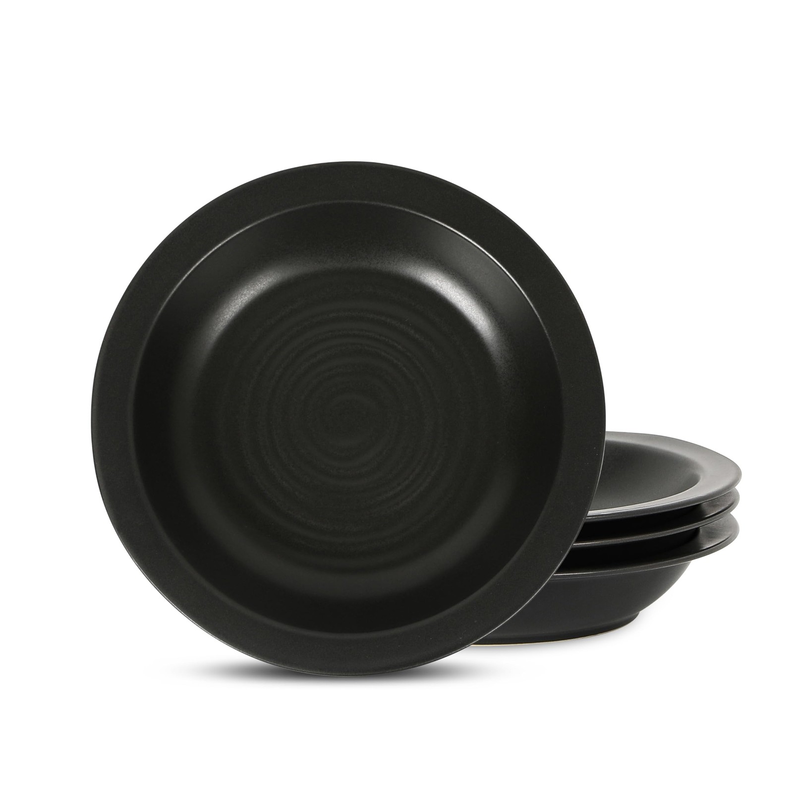 Stone Lain Orbit 4-Piece Pasta Bowl Set Stoneware Charcoal gallery