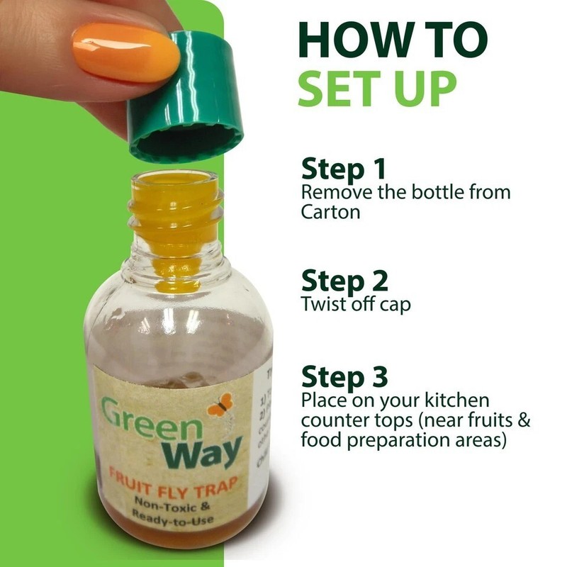 GreenWay Fruit Fly Trap Non-Toxic, Ready-to-Use, Long-Lasting gallery