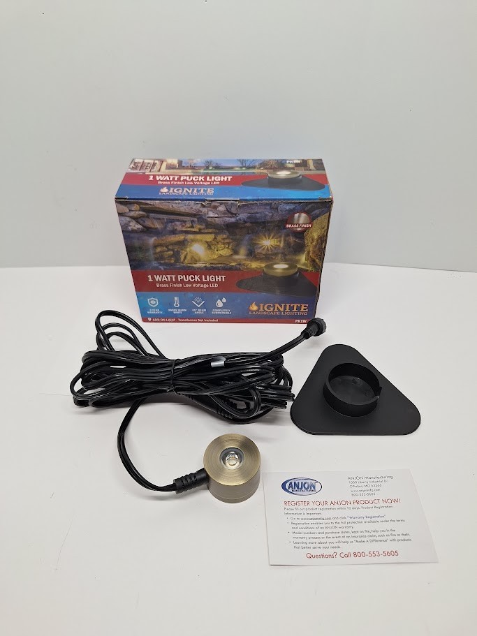 Anjon Ignite LED Brass Puck Light PK1W gallery