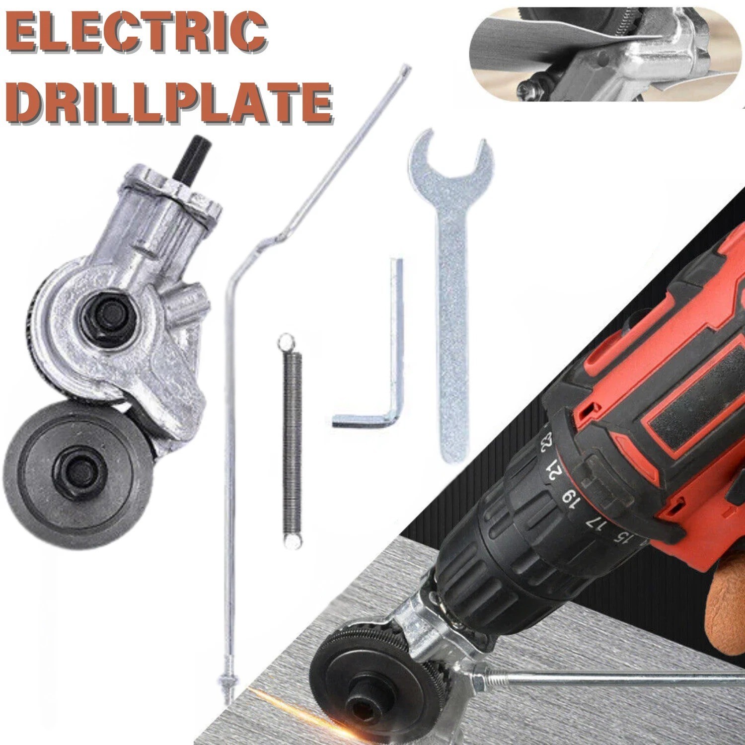 Electric Drill Plate Cutter Sheet Metal Nibbler Precise Cutting Sheet Cutter gallery