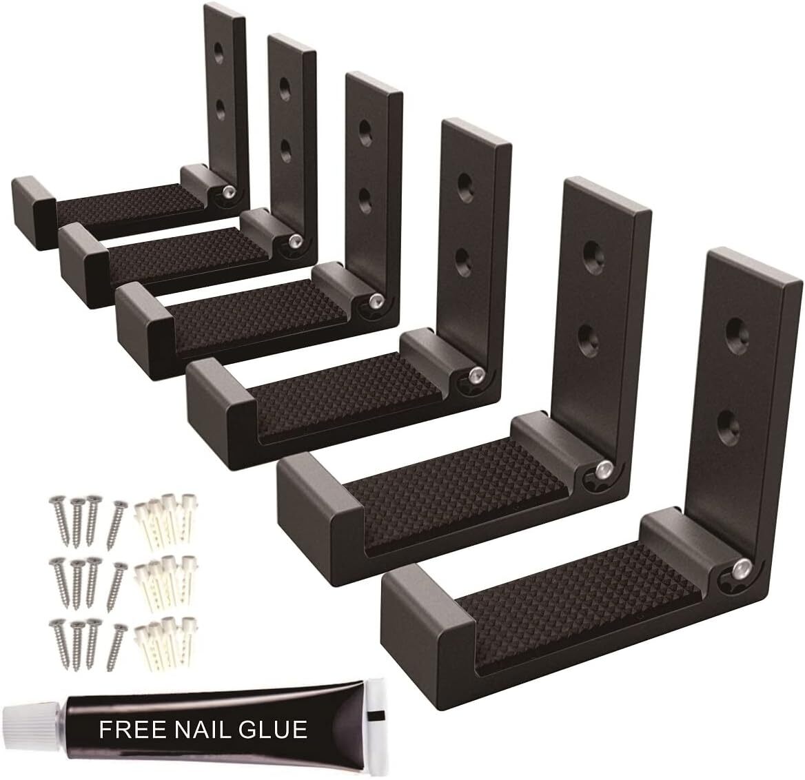 6 Pack Wall Hooks For Hanging Folding Coat Heavy Duty Mounted Hangers Key Towel gallery