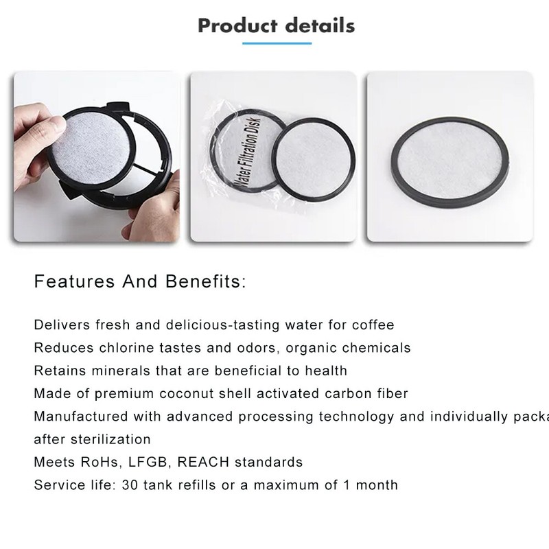 12/24PCS For Mr Coffee Replacement Water Filter Disks for Mr Coffee Machine NFS gallery