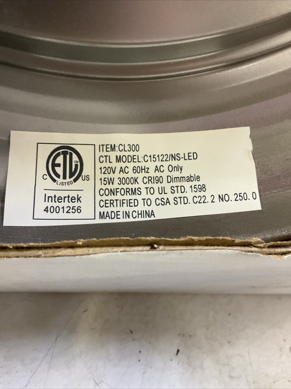 C15122/NS-LED(ONLY FIXTURE) Replacement 110 Volts AC. 11 Inch DIA gallery