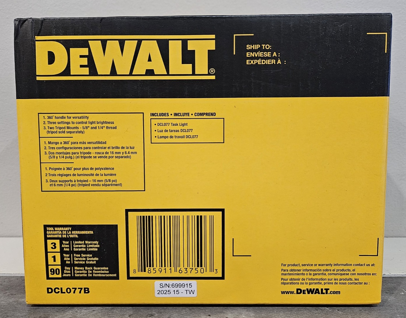 Brand New DeWalt 12v - 20v Max Compact LED Task Light DCL077B (Tool Only) gallery