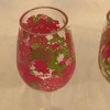 Lilly Pulitzer Acrylic Wine Glasses (2) Plastic Hot Pink/Lime Green Beach Pool gallery