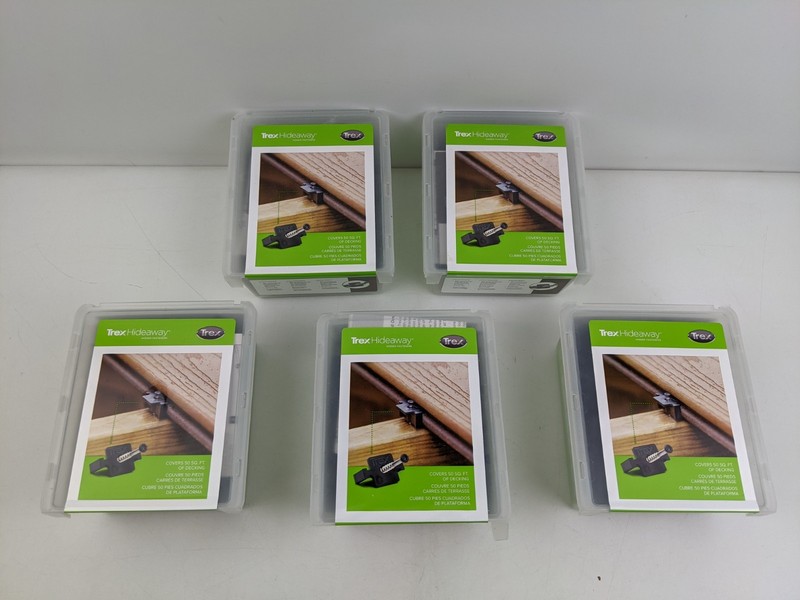 Trex Hideaway Universal Deck Fasteners 50 Sq Ft Box Hidden Clips Lot of 5 NEW #1 gallery