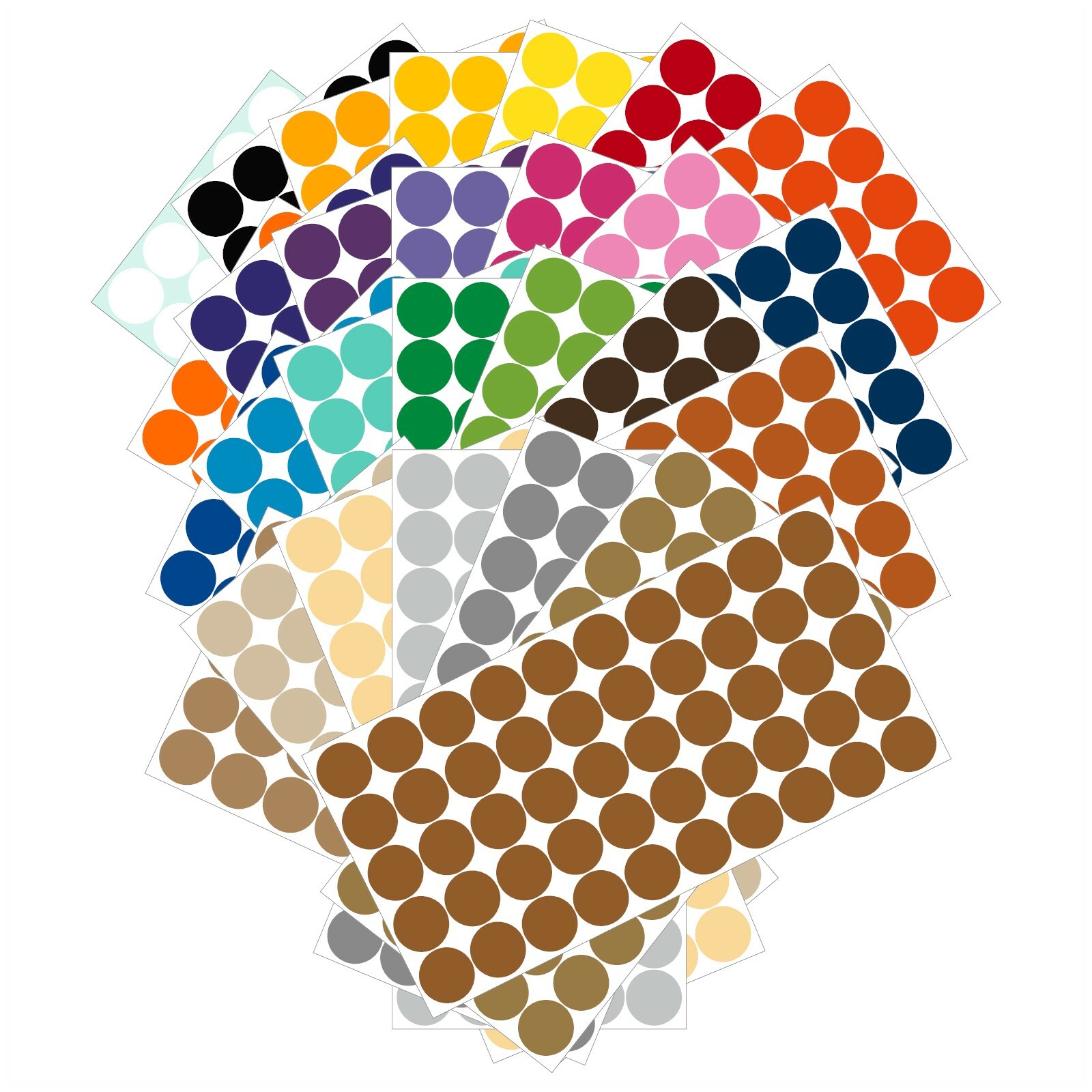 Color Coding Dot Labels 3/4 inch (19mm) Stickers 50 pack Permanent Outdoor Vinyl gallery
