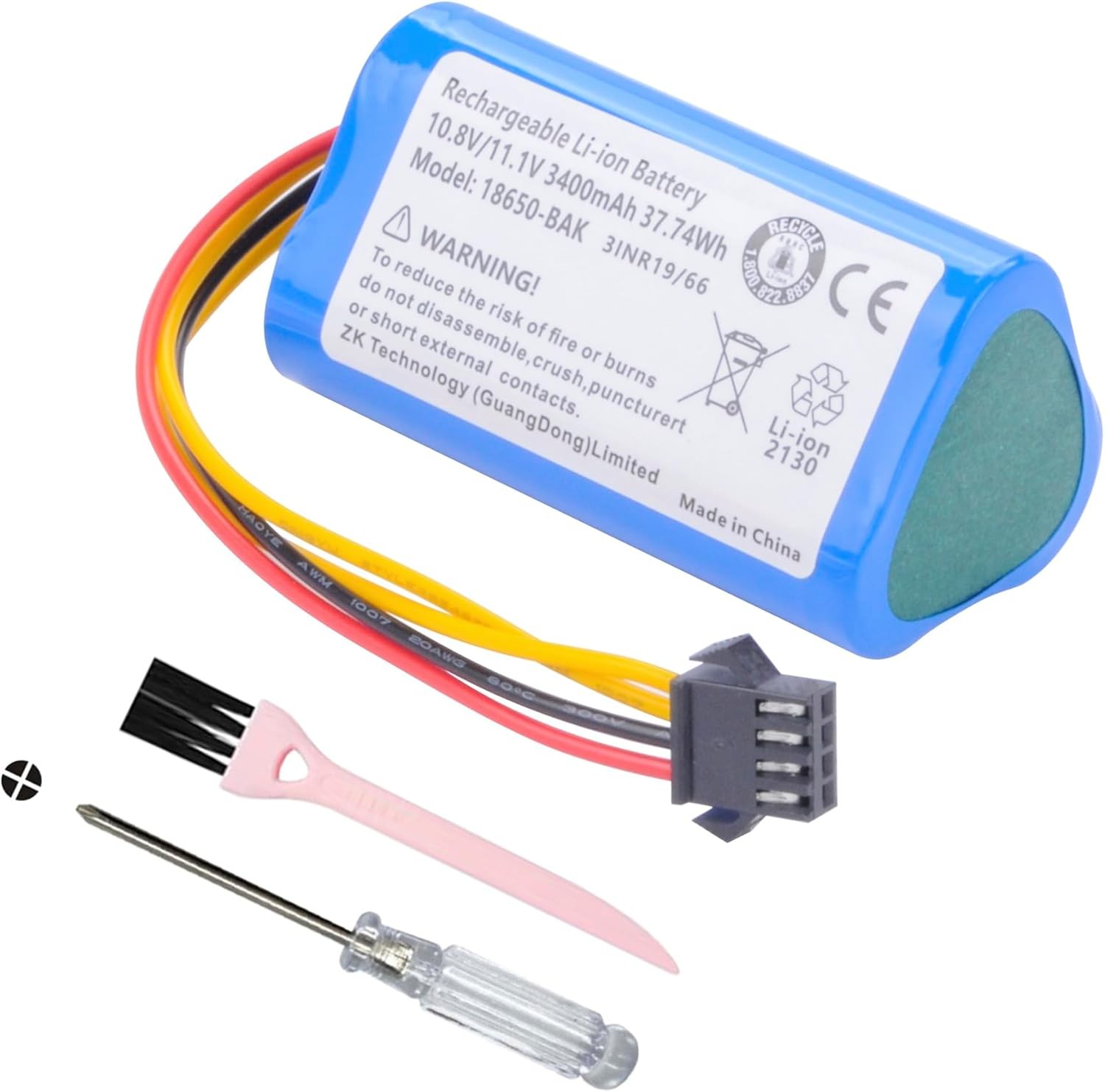 3400mAh Robot Vacuum Cleaner Battery for Pure Clean PUCRC26B PUCRC25 PUCRC25 0 gallery