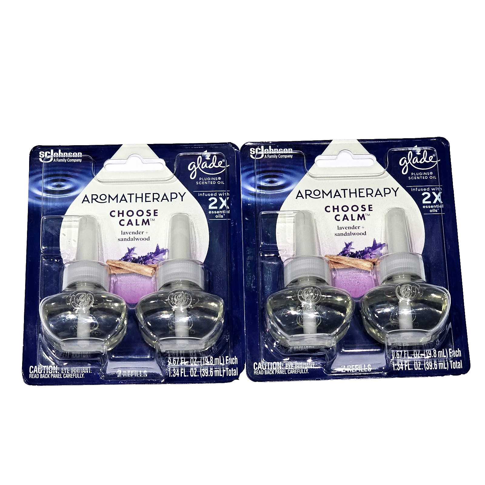 2 Pack Scjohnson Glade Scented Oil Infused Lavender Sandalwood Refills 1.34oz gallery