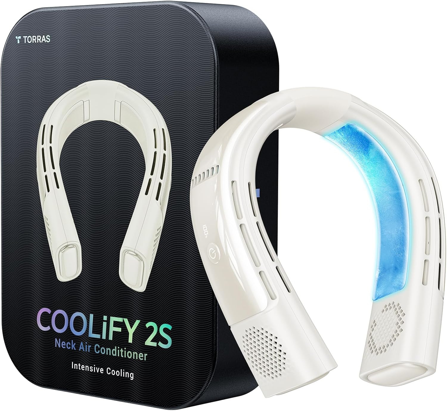 Coolify 2S Portable Neck Air Conditioner - 3-Speed Fan & Heater with App Control gallery