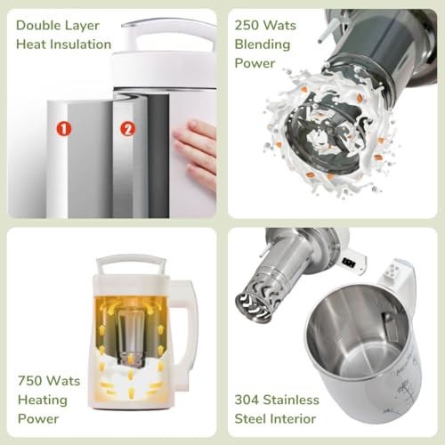 8in1 Plant Based Milk Maker | Make 40oz of Natural Almond Milk, Soy Milk, Oat gallery