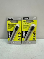 (2) RYOBI Rotary Tool 7-Piece Drill Bit Set (For Wood, Metal and Plastic)